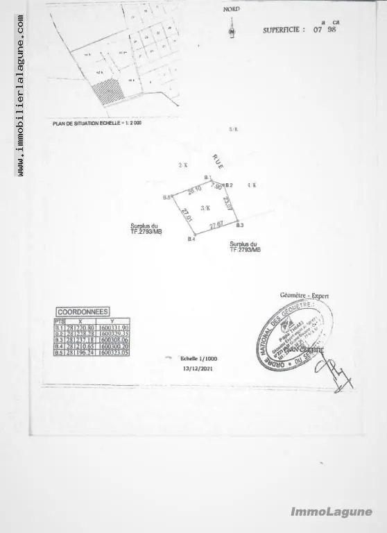Terrain à Ngaparou — référence T3009